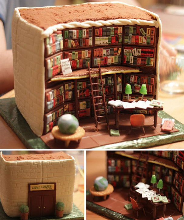 図書館のケーキ